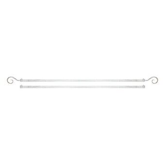 Curtain Bar DKD Home Decor Extendable White Metal (120 x 16 cm)