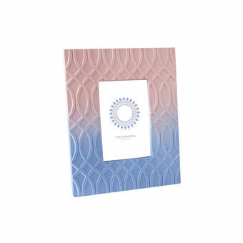 Photo frame DKD Home Decor S3021256 Mandala Blue Pink Wood Scandinavian (14 x 4 x 19 cm)