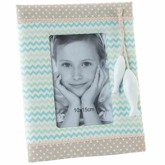 Photo frame DKD Home Decor S3021839 Wood Polyester Mediterranean (10 x 15 cm)