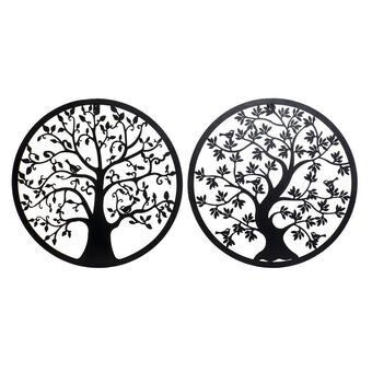 Wall Decoration DKD Home Decor Tree Metal (2 pcs) (40 x 1 x 40 cm)