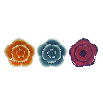 Wall Decoration DKD Home Decor Flower Metal (3 pcs) (45 x 5 x 45 cm)