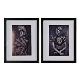 Painting DKD Home Decor Ethnic 35 x 2 x 45 cm (2 pcs)