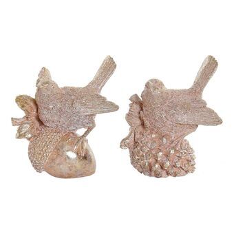 Decorative Figure DKD Home Decor Resin Bird (2 pcs) (11 x 6 x 11 cm)