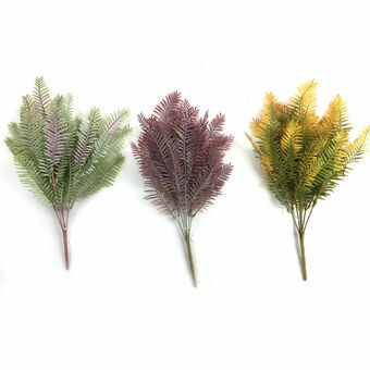 Decorative Plant DKD Home Decor Yellow Green Burgundy Polyethylene Iron (3 pcs) (18 x 18 x 40 cm)