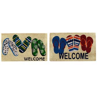 Doormat DKD Home Decor Multicolour 2 Units Coconut Fibre (75 x 45 x 2 cm)