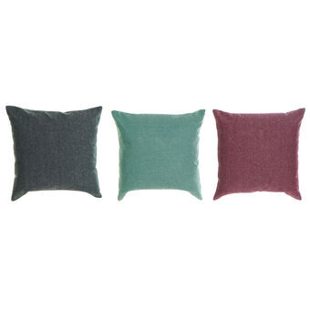 Cushion DKD Home Decor Polyester Green Maroon (40 x 12 x 40 cm) (3 Units)