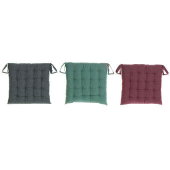 Cushion DKD Home Decor Grey Green Maroon 3 Units 40 x 5,5 x 40 cm Cotton