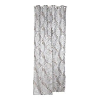 Curtain DKD Home Decor Ringed Grey Polyester (140 x 140 x 270 cm)