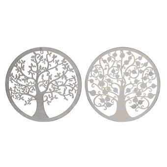 Wall Decoration DKD Home Decor Metal Tree (2 pcs) (40 x 1 x 40 cm)