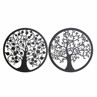 Wall Decoration DKD Home Decor Tree Metal (2 pcs) (40 x 1 x 40 cm)