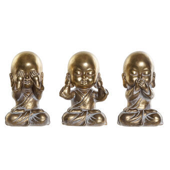 Decorative Figure DKD Home Decor Resin Oriental Monk (3 pcs)