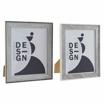 Photo frame DKD Home Decor S3024098 Dark grey Light grey MDF Wood Scandinavian (2 Units)