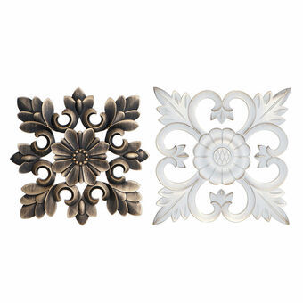 Wall Decoration DKD Home Decor ‎ Polypropylene (PP) Aged finish (2 pcs) (39 x 2 x 39 cm)