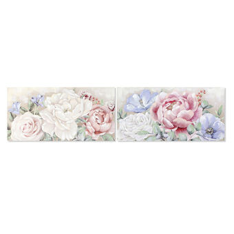 Painting DKD Home Decor Flowers (120 x 3 x 60 cm) (2 Units)