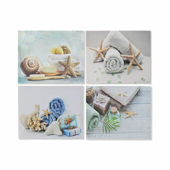 Painting DKD Home Decor Mediterranean Spa (50 x 1,8 x 40 cm) (4 Units)