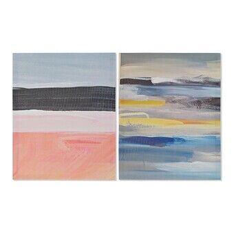 Painting DKD Home Decor Lines Canvas Abstract (2 pcs) (40 x 1.8 x 50 cm)