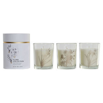 Candle DKD Home Decor Traditional (3 pcs) (8 x 8 x 10 cm)