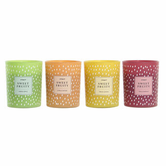 Candle DKD Home Decor Mediterranean (4 pcs) (8 x 8 x 10 cm)