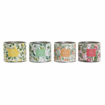 Candle DKD Home Decor Mediterranean (4 pcs) (9.5 x 9.5 x 8 cm)