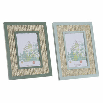 Photo frame DKD Home Decor polypropylene Tropical MDF Wood (2 pcs) (18 x 1.5 x 23 cm)