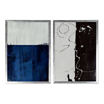 Painting DKD Home Decor S3013731 Abstract Modern (2 Units) (50 x 3 x 70 cm)