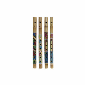 Decorative Figure DKD Home Decor Recorder Bamboo (4 pcs) (30 x 2 x 2 cm)