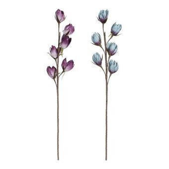 Bouquets DKD Home Decor Blue EVA (Ethylvynilacetate) Lilac (2 pcs) (25 x 25 x 80 cm)