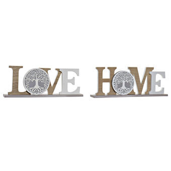 Decorative Figure DKD Home Decor MDF Wood (2 pcs) (47 x 7 x 17.5 cm)