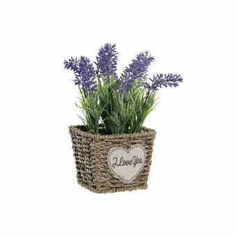 Decorative Plant DKD Home Decor Metal Polyethylene Natural Lilac (12 x 12 x 22 cm)