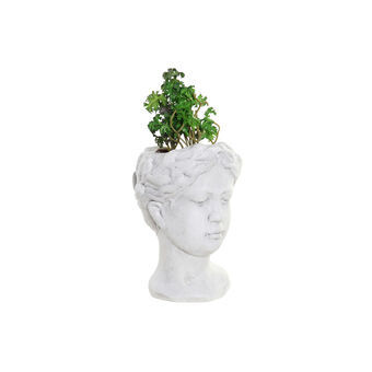 Decorative Plant DKD Home Decor White Green PVC Terracotta (13.7 x 13.2 x 27.5 cm)