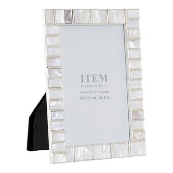 Photo frame DKD Home Decor Metal Mother of pearl Traditional (12.5 x 1.5 x 17 cm)