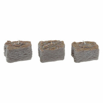 Candle DKD Home Decor Mediterranean (3 pcs) (8 x 7.4 x 4.6 cm)