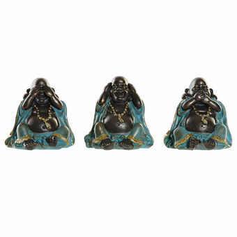 Decorative Figure DKD Home Decor Resin Buddha (3 pcs) (7.5 x 6 x 8 cm)