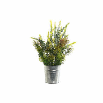 Plant pot DKD Home Decor Yellow Green Metal Cloth (20 x 20 x 33 cm)