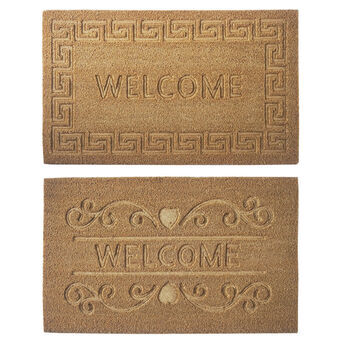 Doormat DKD Home Decor Fibre Natural (2 pcs) (76 x 45 x 2 cm)