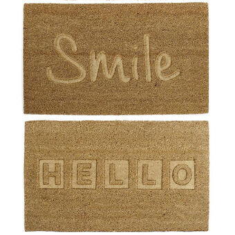 Doormat DKD Home Decor Fibre Natural (2 pcs) (75 x 45 x 2 cm)