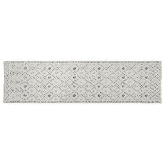 Carpet DKD Home Decor White Grey Polyester Cotton (60 x 240 x 1 cm)