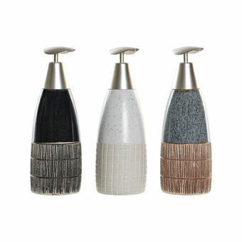 Soap Dispenser DKD Home Decor White Brown Grey ABS Stoneware Boho (3 pcs)