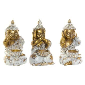 Decorative Figure DKD Home Decor Resin Buddha (3 pcs) (16 x 9 x 10 cm)