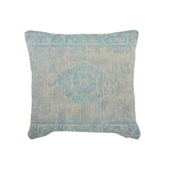 Cushion DKD Home Decor Turquoise Polyester Cotton Aluminium Arab (45 x 12 x 45 cm)