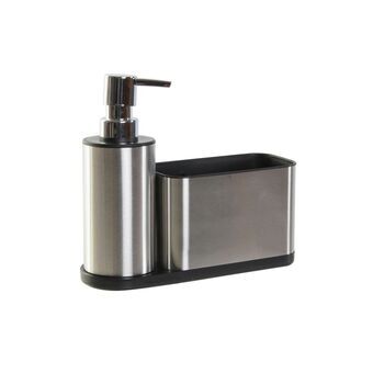 Soap Dispenser DKD Home Decor Kitchen Silver Stainless steel PP (20,3 x 7 x 17,5 cm)