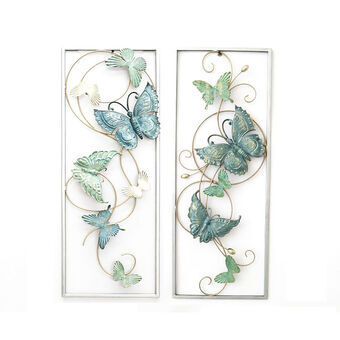 Decorative Figure DKD Home Decor Metal (28.6 x 4.4 x 74.3 cm) (2 pcs)