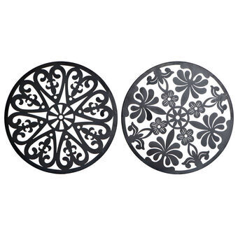 Wall Decoration DKD Home Decor Metal (2 pcs) (40 x 1 x 40 cm)