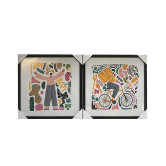 Painting DKD Home Decor Modern (2 pcs) (40 x 3 x 40 cm)