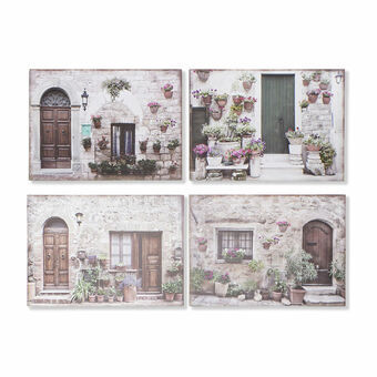 Painting DKD Home Decor House (70 x 1,8 x 50 cm) (4 Units)