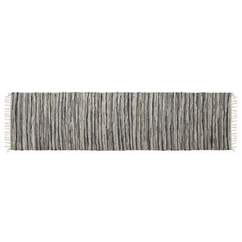 Carpet DKD Home Decor Grey Cotton Leather (60 x 240 x 1 cm)