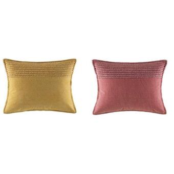 Cushion DKD Home Decor Red Cotton Yellow (50 x 10 x 30 cm) (2 pcs)