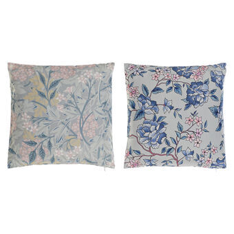 Cushion DKD Home Decor Flowers (2 Units) (45 x 10 x 45 cm)