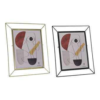 Photo frame DKD Home Decor Metal Crystal Modern (2 pcs) (28 x 3 x 33 cm)