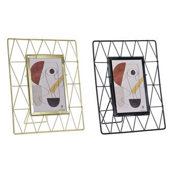 Photo frame DKD Home Decor Metal Crystal Modern (2 pcs) (19.5 x 3 x 24.5 cm)